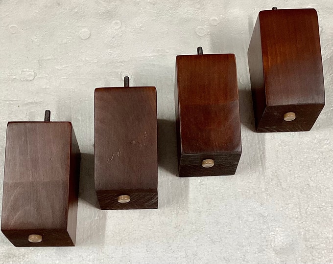 Package 4 Wooden Furniture Legs Oak Finjsh,  DA1129