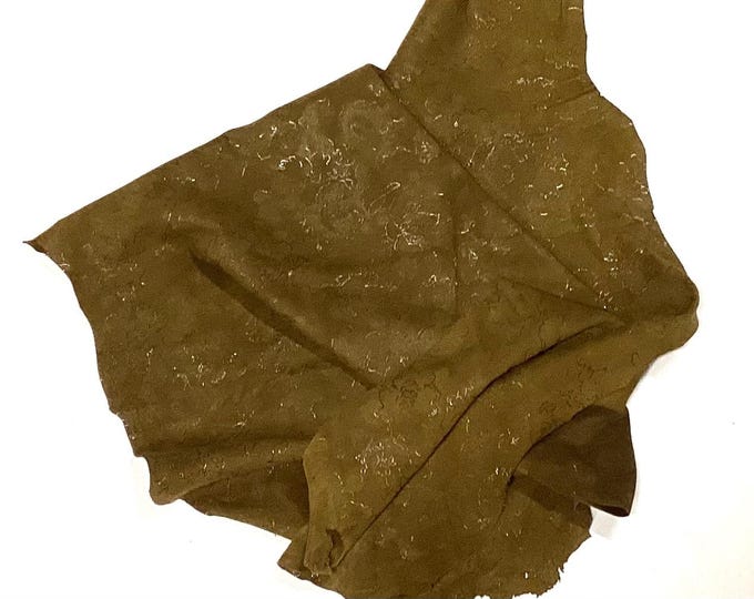 Olive Printed Floral Leather Lambskin SLO331