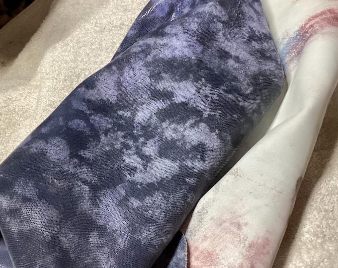 Shades of Blue Printed Leather Lambskins. OSM20597