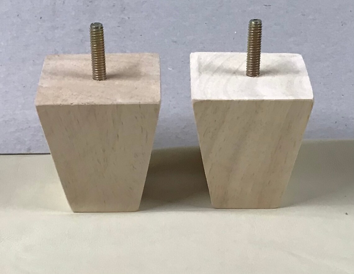 Unfinished Square Tapered Wooden Furniture Leg in Pkgs of 2 or Etsy