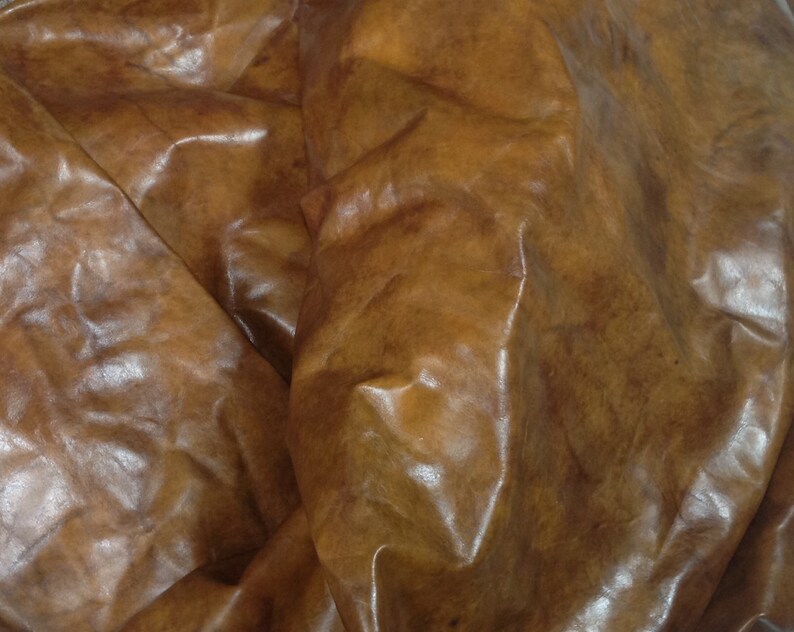 Western Buckboard Brown Distressed Leather Cowhide Partials #Q299