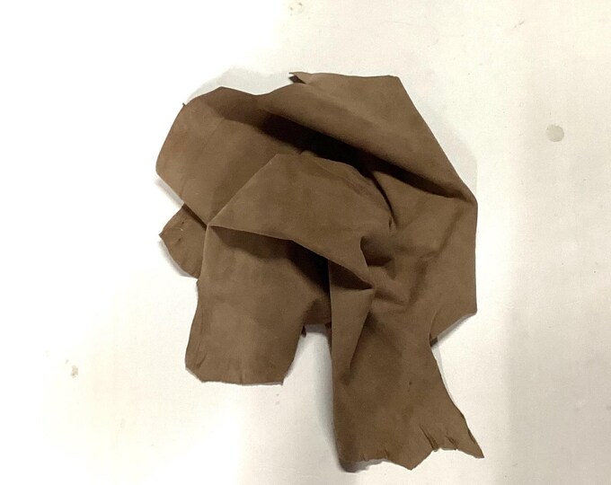 Light Brown Suede Leather Lambskin, leather Hides, leather Pieces. Garment Leather, OSM658