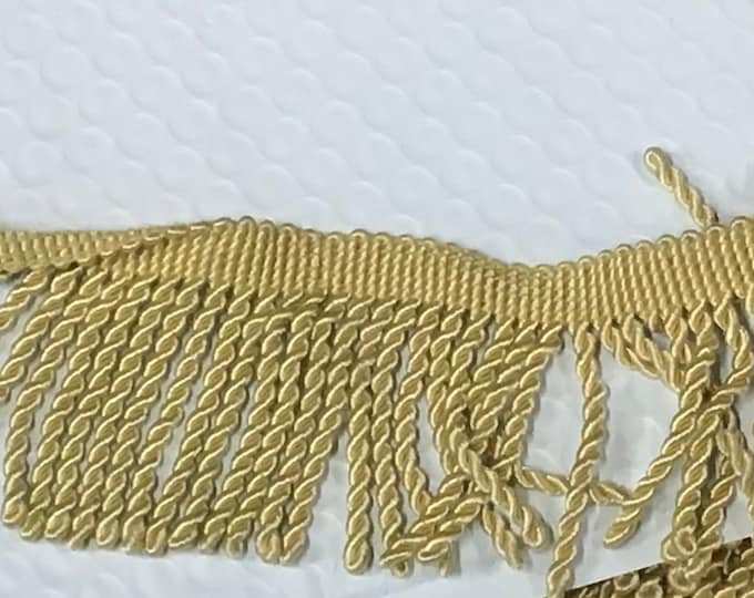 Beige 3 Inch Knitted Bullion Fringe.  DK01