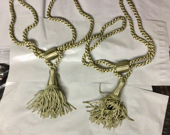 Package of 12 Platinum 24 inch Tiebacks with 5 1/2 inch tassels,  TL47