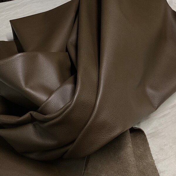 Fresh Dirt Brown Leather Cowhide Partial.  TOWN0310