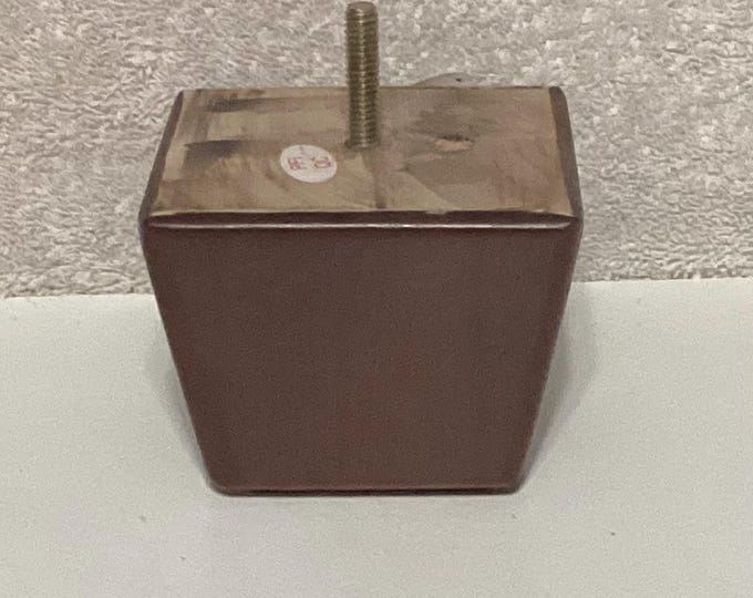 Package of 4 Walnut Finish Square Tapered Furniture Legs.  W1000