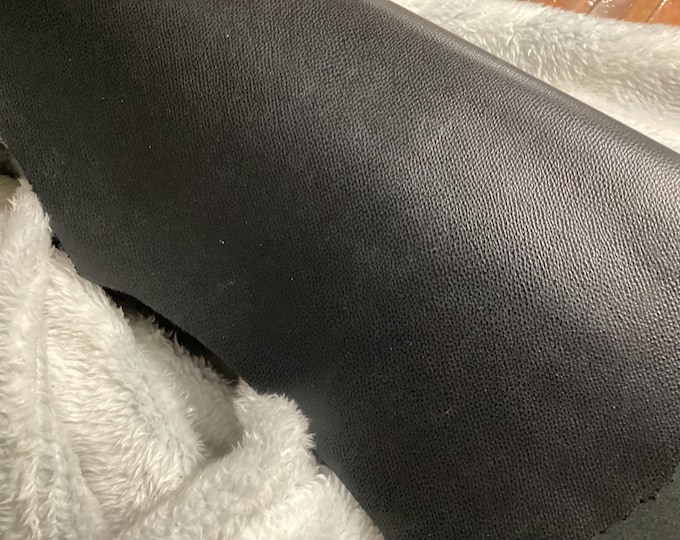 Black Embossed Leather Cowhide Side.  CA122