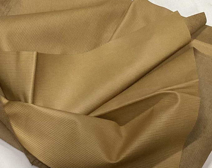 Pkg of 2 Tan Embossed Bamboo Leather Cowhide Panels  DD2153