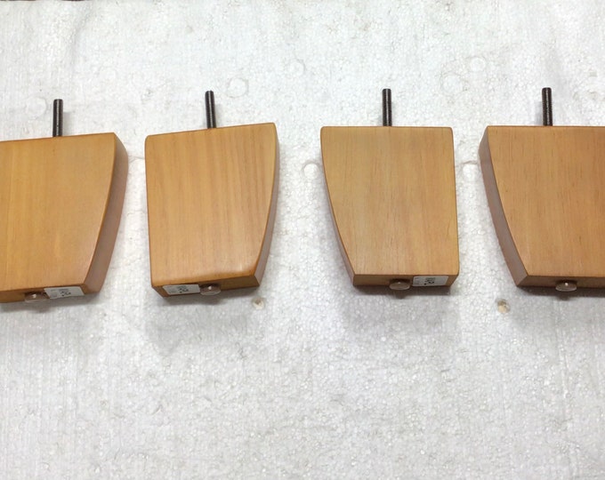 Package of 4 Maple Finish 4 1/2 inch Furniture Legs DA1083 MAPLE