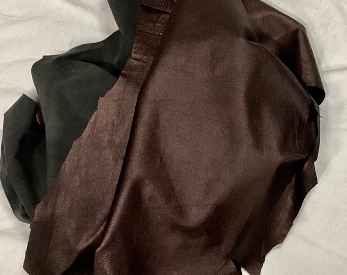 Bronze Leather Lambskin.  Leather Hide.  OSM51501