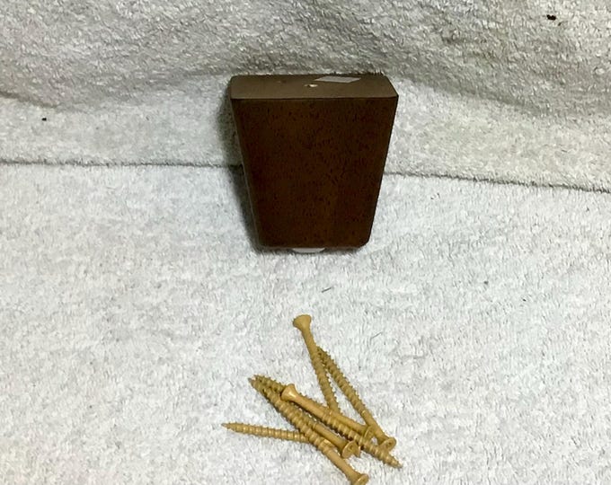 Walnut Finish Square Tapered Furniture Legs - 3 Inch - Set of 4