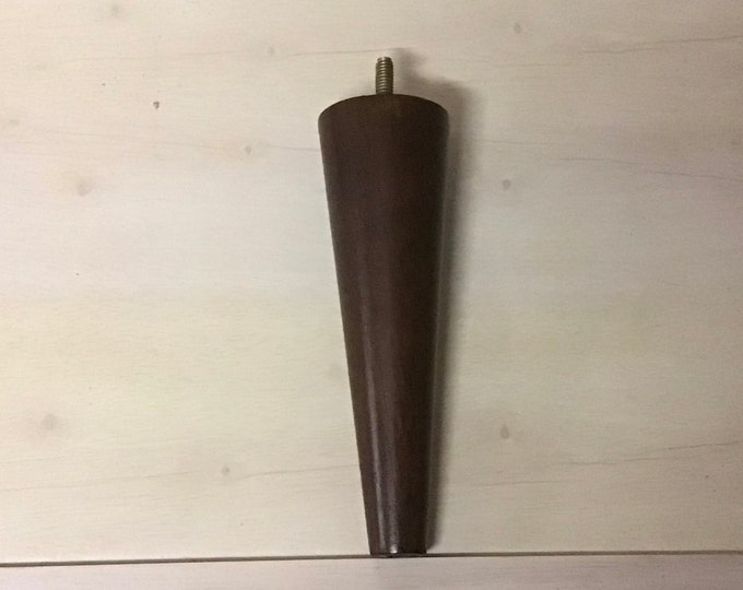 Package of 2 or 4 Walnut Finish 7 Inch Wooden Furniture Legs. LT7208W