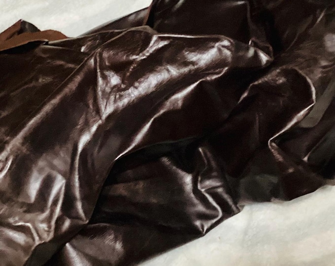 63 square feet Georgia Brown Leather Cowhide. Automotive. Garment. Upholstery . Leather Hides, DEL65