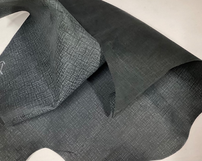 Embossed Gray Leather Lambskin.  Leather Hide,  Hides.  OSM07737