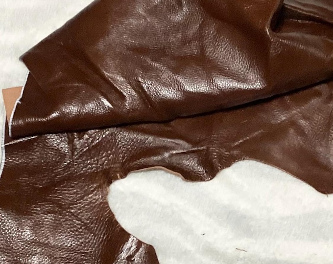 Reddish Brown Leather Cowhide Remnant,  sCR15