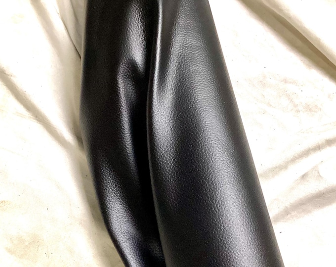 Black Embossed Small Pebbled  Leather Cowhides. Automotive Leather. Upholstery Leather. Garment Leather. Crafting Leather. Cowhides. EXCEL10