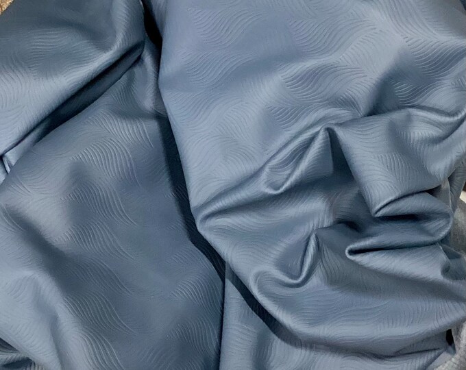 Blue Embossed Leather Cowhide.  Upholstery Leather . Garment Leather, Handbag Leather. Cowhide. TOWN155