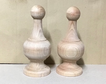 Maple Wood Finials in Package of 2.  FN412