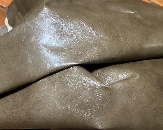 Mud Brown Embossed Leather Cowhide Side,   CL55