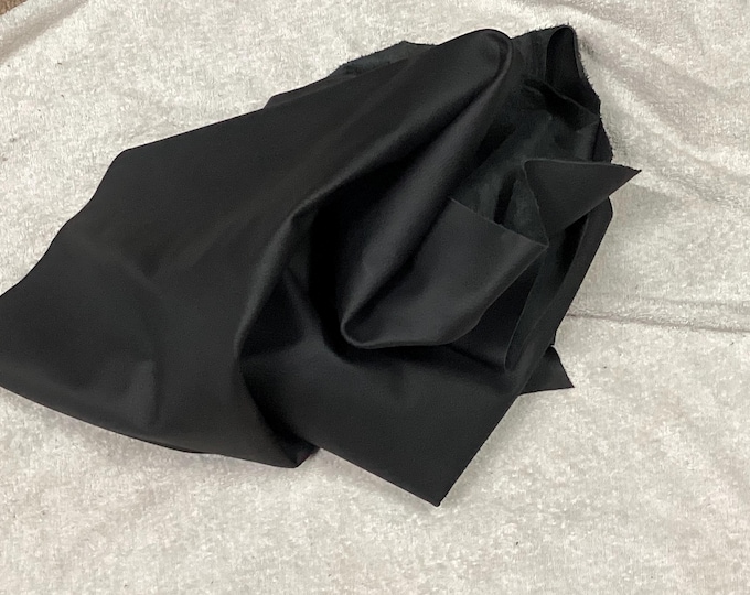 Black Matte Finish Leather Cowhide Remnants.  Leather hides,  Cowhide, Partials, 0919