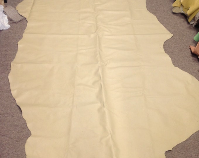 Pioneer Oatmeal Leather Cowhide Partial,Leather Hide. DD4048