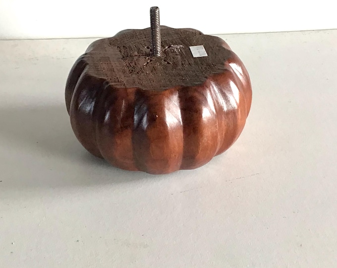 4 Oak Finish Pumpkin Style Wooden Furniture Legs. Home Decor. Chair risers. Wooden Legs.  1011K