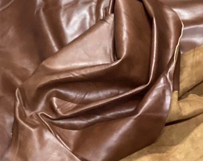 Manchester Brown Wrinkled Leather Cowhide Partials, DD7