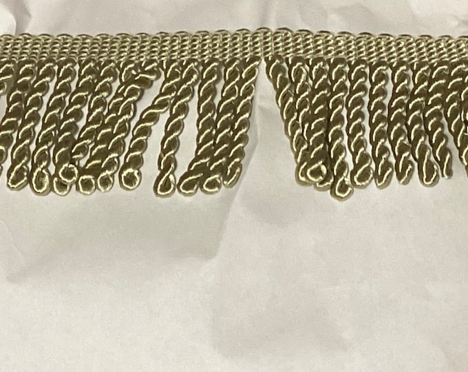 18 Yards Silvery Moon 3 Inch Knit Bullion Fringr. Trim.  Upholstery Trim.  LL47