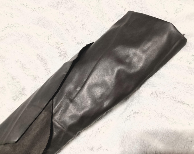 45 square feet Graphite Leather Cowhide. Upholstery,Garment,Automotive. Crafting leather,  DEAL102