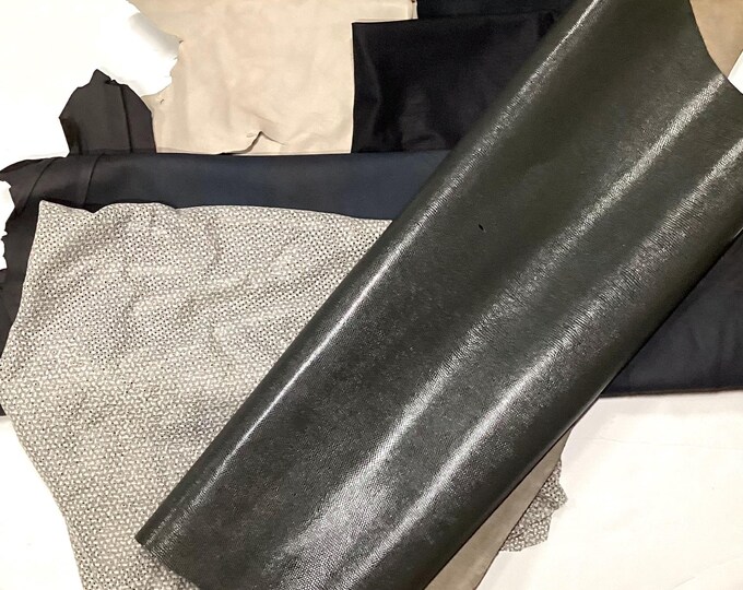 Package of 6,Leather Lambskins. Leather Hides. Crafting Leather,  BULK04