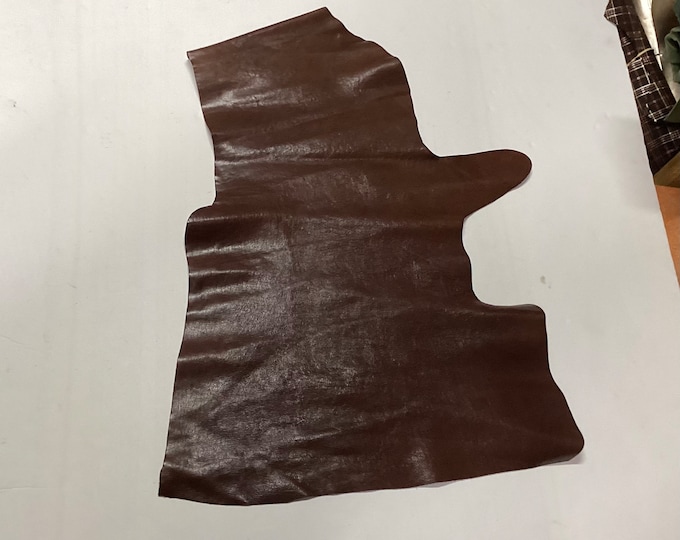 Brown Leather Cowhide Remnant, cowhide.  Leather hide,  FRE31