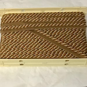 18 Yards Green, Burgundy, Tan Check Ply Cord - 3/8 inch