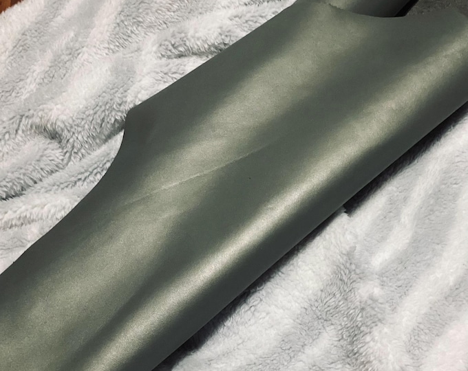 Pearlized Serenity Green Leather Cowhides. 63960