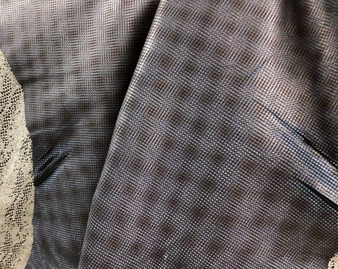Navy and Black Printed Leather Lambskin.  OSM20635