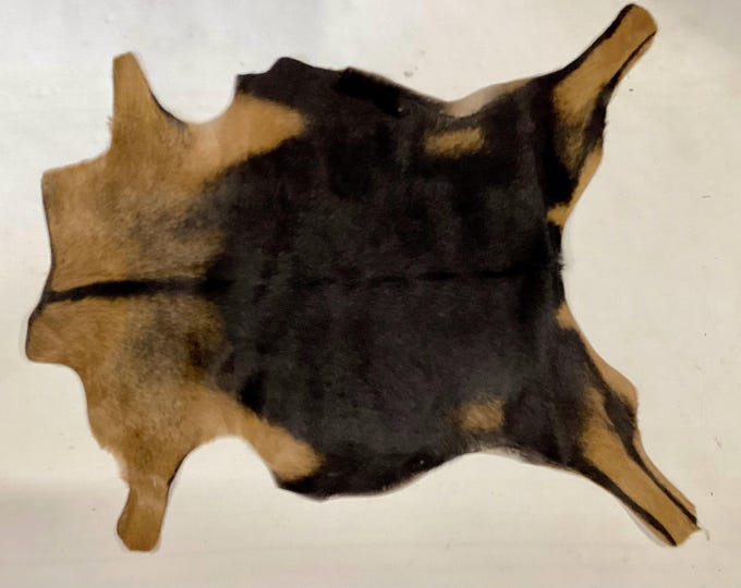 Brown and Black Exotic Hair on Goatskins,  Leather Hides, Rugs. Christmas Gifts. EX15  AI