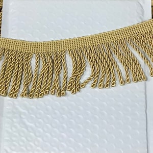 Jewelers Gold 3 Inch Knitted Bullion Fringe . PR07