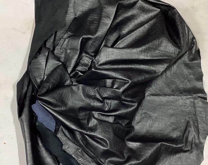 Gray Satin Slightly Embossed leather Lambskin.  Leather Hides. Crafting Leather,  OSM571