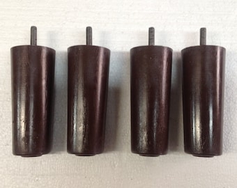 Set of 2 or 4 Brown Plastic 5" Sofa Legs