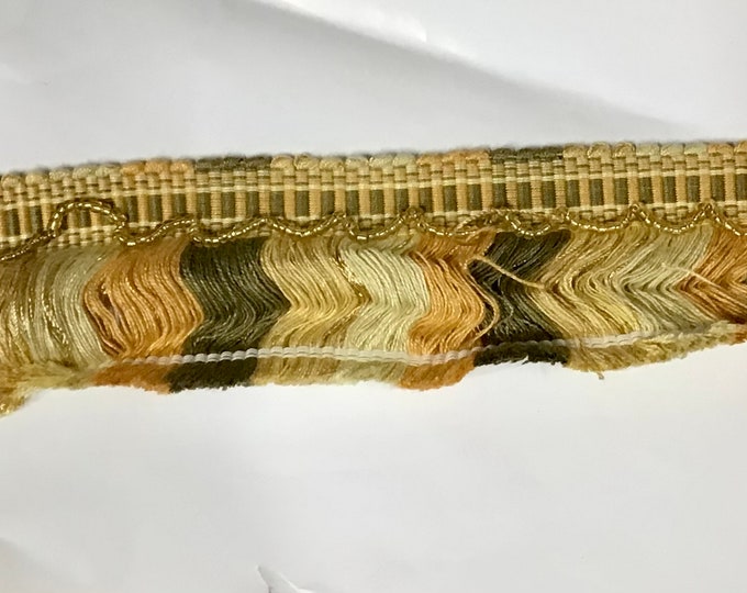 Orange, Gold, and Green 2 1/2 Inch Fringe VL07