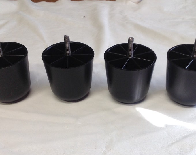 3 Inch Black Plastic Furniture Legs. Chair Risers.  Chair Legs.  Plastic Legs. 601