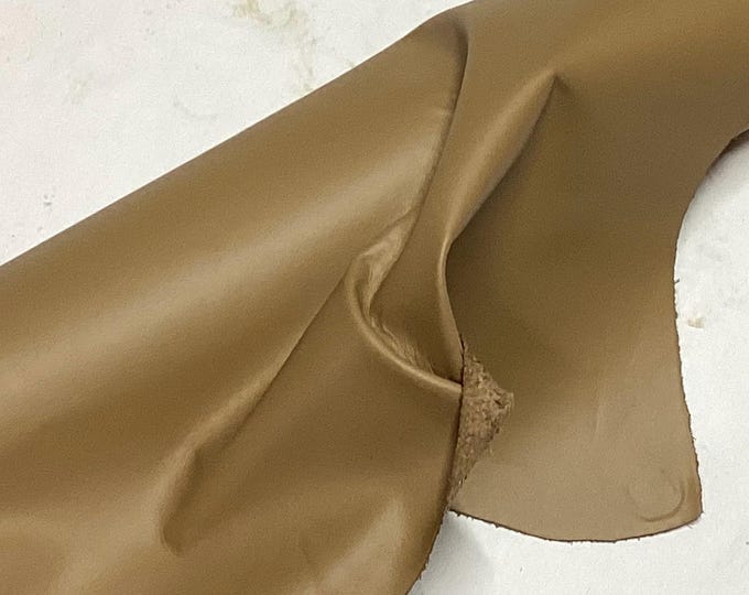 Allspice Beige Cowhide Leather: Soft, Pliable Upholstery Crafting Leather.  TOWN659