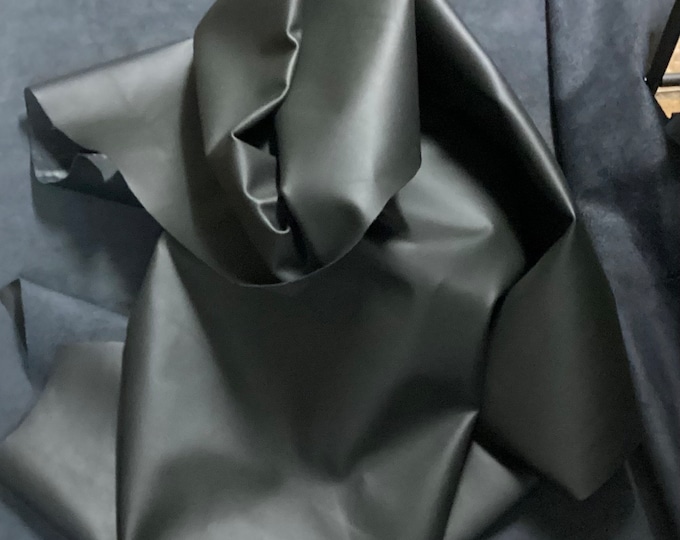 Midnite Black Leather Cowhide Sides.  Leather Hides.  TOWN9900