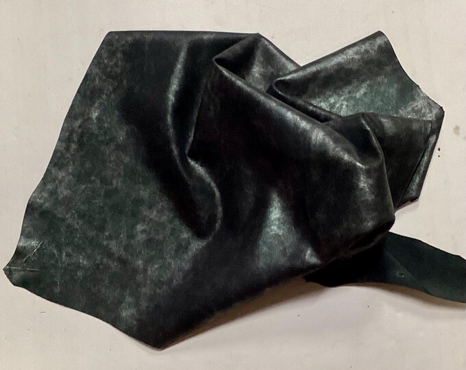 Charcoal Distressed Leather Lambskins.  Leather Hides. Leather for Handbags.  Clothing leather. OSM642