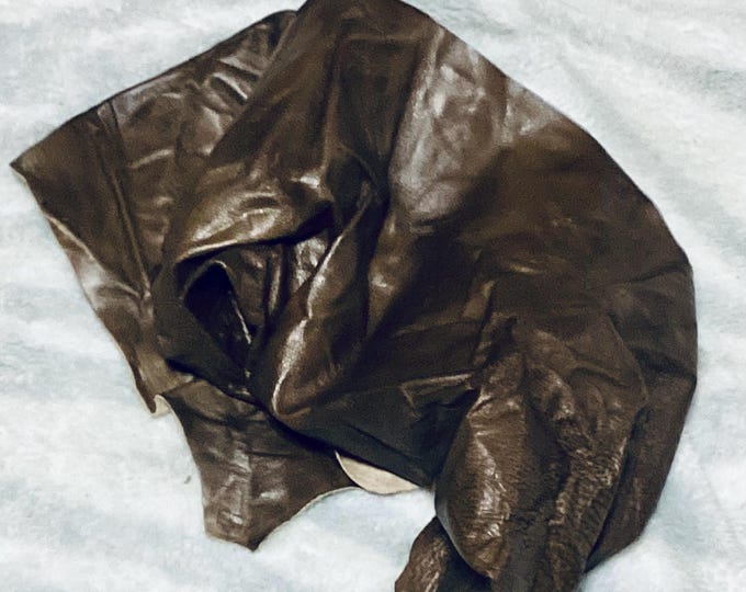Brown Leather Cowhide Remnant.  SCR13