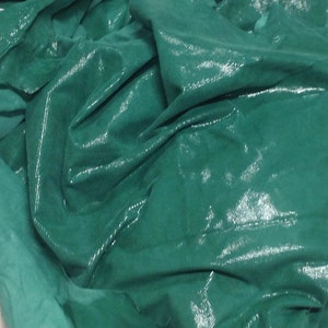 Green Printed Small Scales Leather Lambskin. UL504. Leather hides