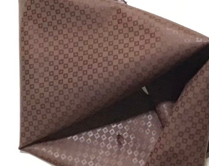 Milk Chocolate Brown Printed Leather Lambskin.  OSM20638