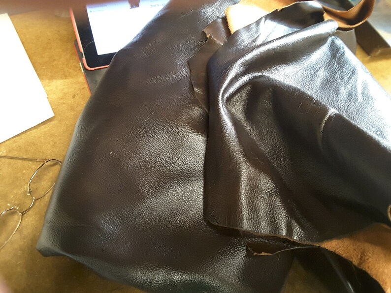 Chocolate Brown Brahma Cowhide Leather #EBBR810