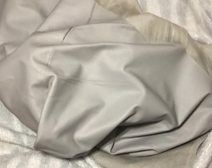 Dove Gray Leather Cowhides: Upholstery, Crafting, Soft Semi-Gloss Finish. DEAL89