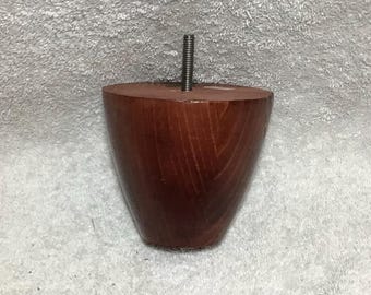 4 Mahogany Wood Cone Tapered Furniture Legs. Risers. Sofa Legs. Home Decor, 1282