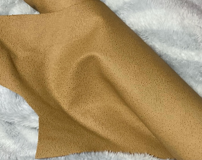 62 square feet Pebbled Summer Sunrise Yellow. Upholstery Leather.  Garment Leather,  63712
